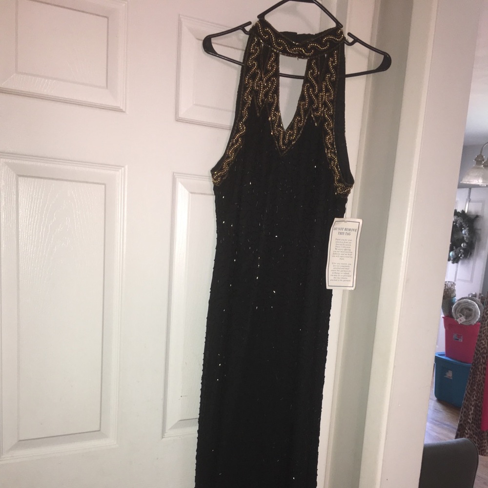 Long black evening gown
